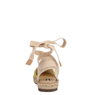 Sandalia con Plataforma NINE WEST Wnmage2-a  Textil Color Amarillo