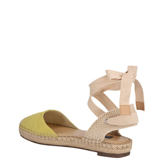 Sandalia con Plataforma NINE WEST Wnmage2-a  Textil Color Amarillo