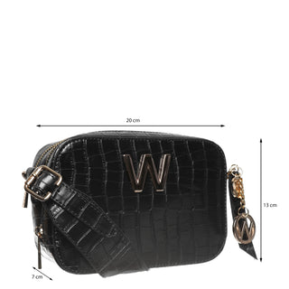 Bolsa Crossbody WESTIES Hbtelmawe  Sintetico Color Negro