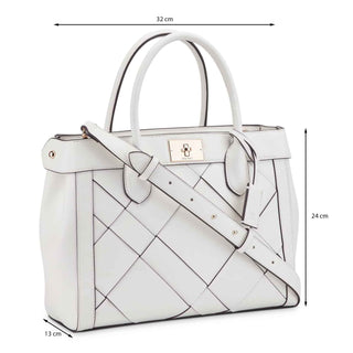 Bolsa de Mano NINE WEST Ngn131406 Magdalene Piel acabado charol Color Blanco