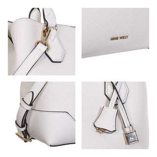 Bolsa tote NINE WEST Ngv108509 Brooklyn Piel acabado charol Color Blanco