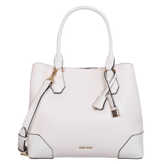 Bolsa tote NINE WEST Ngv108509 Brooklyn Piel acabado charol Color Blanco