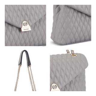 Bolsa Crossbody NINE WEST Ngq130421 Caelia Sintetico Color Gris