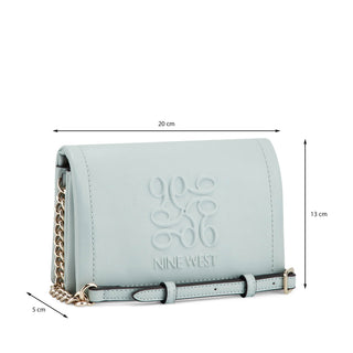 Bolsa Crossbody NINE WEST Ngb131073 Emmaline Piel acabado charol Color Verde