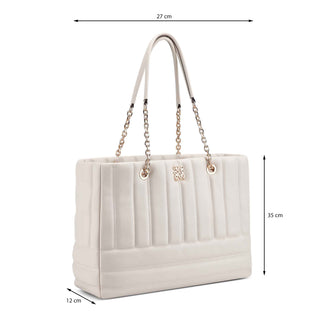 Bolsa Tote NINE WEST Ngq131123 Lelianna Sintetico Color Blanco