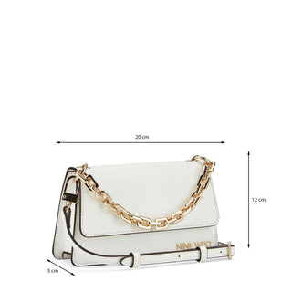 Bolsa Crossbody NINE WEST Ngb131378 Anais Piel acabado charol Color Blanco