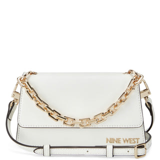 Bolsa Crossbody NINE WEST Ngb131378 Anais Piel acabado charol Color Blanco