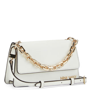 Bolsa Crossbody NINE WEST Ngb131378 Anais Piel acabado charol Color Blanco