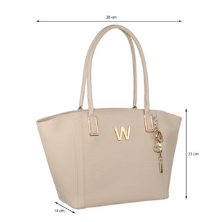 Bolsa Tote WESTIES Hbbyske4we Dalinar Sintetico Color Beige