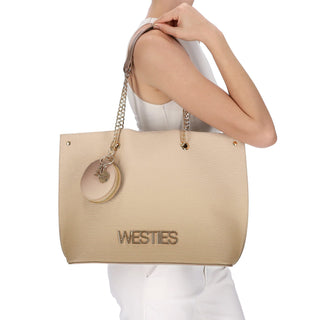 Bolsa Tote WESTIES Hbdarius7we Ulamis Sintetico Color Beige