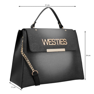 Bolsa de Mano WESTIES Hbirderwe Ulamis Sintetico Color Negro