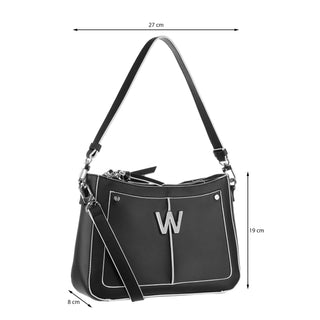 Bolsa Crossbody WESTIES Hbreptiliowe  Sintetico Color Negro