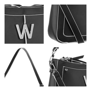 Bolsa Crossbody WESTIES Hbreptiliowe  Sintetico Color Negro