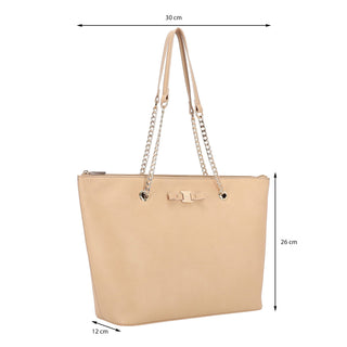 Bolsa Tote WESTIES Hbzubenewe  Sintetico Color Beige