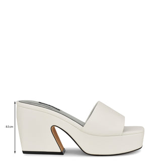 Zapato Destalonado con tacon NINE WEST Wnoklee8  Sintetico Color Blanco