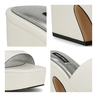 Zapato Destalonado con tacon NINE WEST Wnoklee8  Sintetico Color Blanco