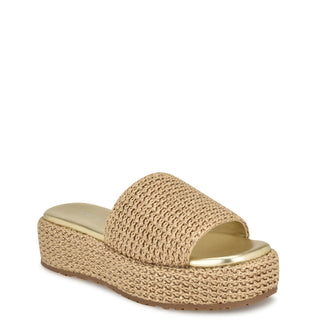 Sandalia con Plataforma NINE WEST Wnkeziah2  Textil Color Metalico