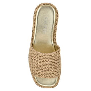 Sandalia con Plataforma NINE WEST Wnkeziah2  Textil Color Metalico