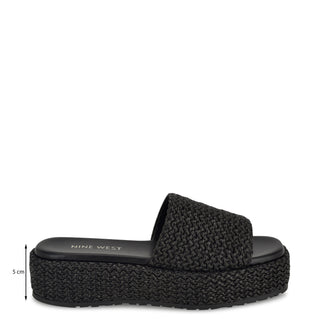 Sandalia con Plataforma NINE WEST Wnkeziah2  Textil Color Negro