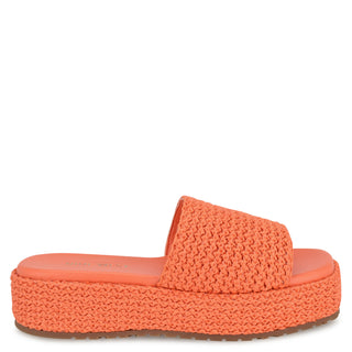 Sandalia con Plataforma NINE WEST Wnkeziah2  Textil Color Naranja