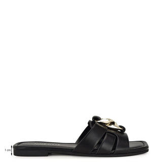 Sandalia NINE WEST Wnquana3  Sintetico Color Negro