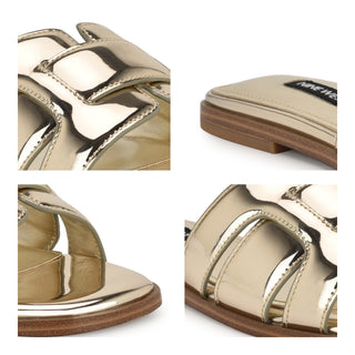 Sandalia NINE WEST Wngermani3  Sintetico Color Metalico