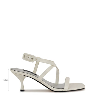 Sandalia NINE WEST Wnhanni3  Charol piel Color Blanco