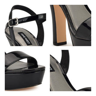 Sandalia NINE WEST Wnsolas3  Sintetico Color Negro