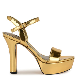 Sandalia NINE WEST Wnsolas3  Sintetico Color Metalico