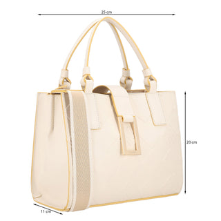 Bolsa de Mano WESTIES Hblottery8we  Sintetico mo Color Blanco