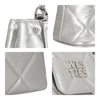 Bolsa de Mano WESTIES Hbzetinawe  Sintetico Color Metalico