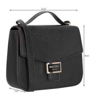 Bolsa Crossbody WESTIES Hbpireswe  Sintetico Color Negro