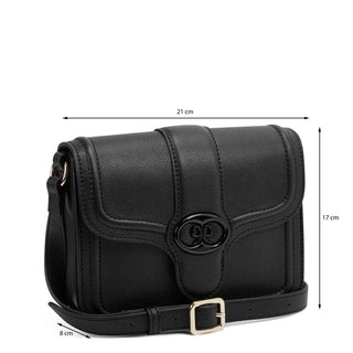 Bolsa Crossbody NINE WEST Ngb122221 Della Sintetico Color Negro