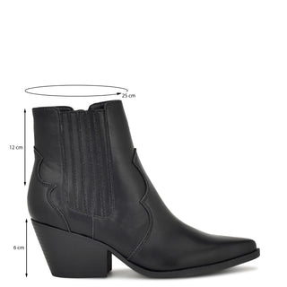 Botin NINE WEST Wnaresa3  Sintetico Color Negro