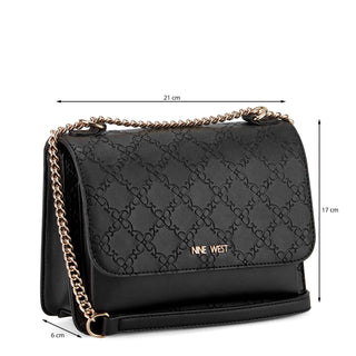 Bolsa Crossbody NINE WEST Nge553521  Sintetico Color Negro