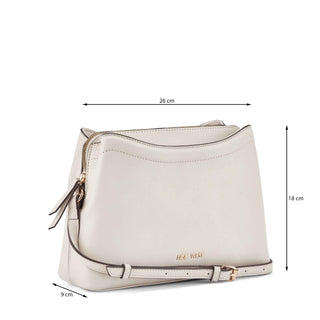 Bolsa Crossbody NINE WEST Ngm556769 Kamari Sintetico Color Blanco