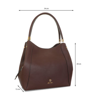 Bolsa tote NINE WEST Ngv130623 Etta Sintetico Color Vino