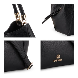 Bolsa tote NINE WEST Ngv130605 Etta Sintetico Color Negro