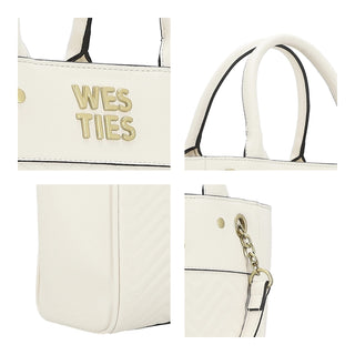 Bolsa Tote WESTIES Hbconrru2we Casshern Sintetico Color Blanco