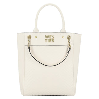 Bolsa Tote WESTIES Hbconrru2we Casshern Sintetico Color Blanco