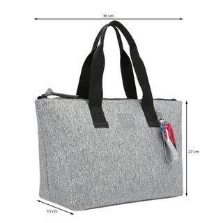 Bolsa Tote WESTIES Hbsourire4we Muxekeli Textil Color Gris