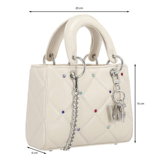 Bolsa Crossbody WESTIES Hbfioree2we Trofa Sintetico Color Blanco