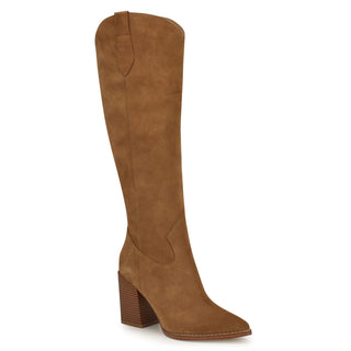 Bota con Tacon NINE WEST Wnbromwel  Gamuza Color Cafe