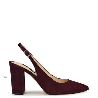 Zapatilla NINE WEST Wngompell  Gamuza Color Vino