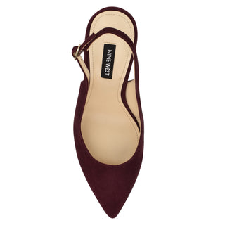 Zapatilla NINE WEST Wngompell  Gamuza Color Vino