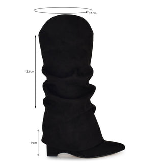 Bota NINE WEST Wnamazin2  Gamuza Color Negro