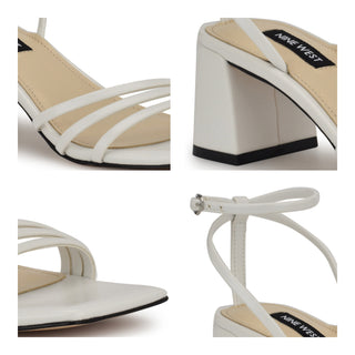 Sandalia NINE WEST Wnembae3  Charol piel Color Blanco