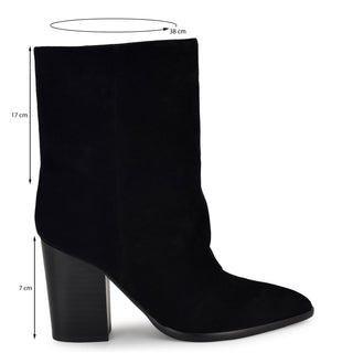 Bota con Tacon NINE WEST Wnchaye  Gamuza Color Negro