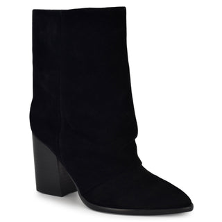 Bota Con Tacon Chaye Gamuza Negro Nine West