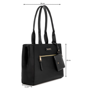 Bolsa Tote NINE WEST Ngy139424 Byron Sintetico Color Negro